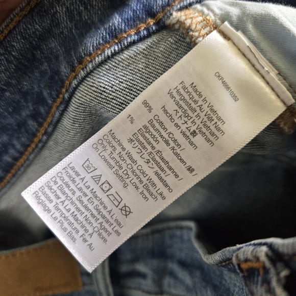 Madewell The Mid-Rise Perfect Vintage Jean Blue Denim NG442 Size 24 - Picture 6 of 9